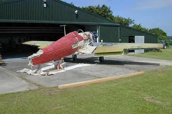 Fabric covering hides the complexity of the Hurrican's construction